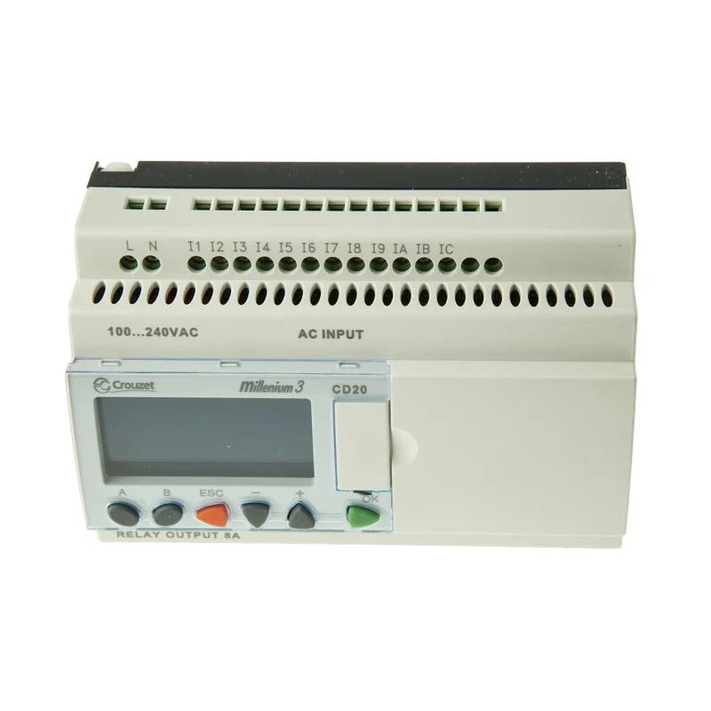 Crouzet Millenium 3 Series Logic Module 12-Input Digital Input 8 Outputs Relay Output 230V AC 8A 88974053