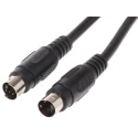 RS PRO Male Mini DIN to Male Mini DIN Black DIN Cable 1 m 742-4273