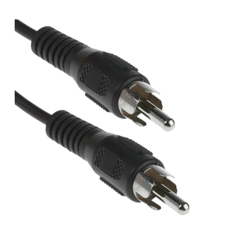 RS PRO Male RCA to Male RCA Auxiliary Cable 5 meters Black 742-4305