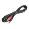 RS PRO Male 3.5 mm Stereo Jack to Male RCA x 2 Auxiliary Cable Black 3m 742-4541
