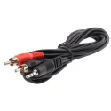 RS PRO Male 3.5 mm Jack to Male Phono Auxiliary Cable Black 2 m 742-4548