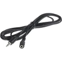RS PRO Male 3.5 mm Stereo Jack to Female 3.5 mm Stereo Jack Auxiliary Cable, Black, 3 m 742-4551