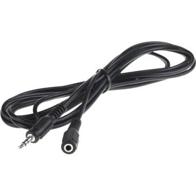 RS PRO Male 3.5 mm Stereo Jack to Female 3.5 mm Stereo Jack Auxiliary Cable, Black, 3 m 742-4551