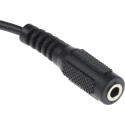 RS PRO Male 3.5 mm Stereo Jack to Female 3.5 mm Stereo Jack Auxiliary Cable, Black, 3 m 742-4551