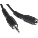 RS PRO Male 3.5 mm Stereo Jack to Female 3.5 mm Stereo Jack Auxiliary Cable, Black, 3 m 742-4551