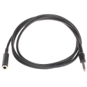 RS PRO Male 6.35 mm Stereo Jack to Female 6.35 mm Jack Auxiliary Cable, Black, 2 m 742-4563