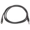 RS PRO Male 6.35 mm Stereo Jack to Female 6.35 mm Jack Auxiliary Cable, Black, 2 m 742-4563