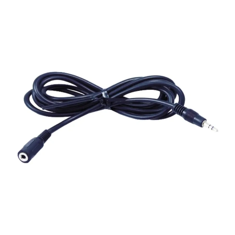 RS PRO Male 3.5 mm Stereo Jack to Female 3.5 mm Stereo Jack Auxiliary Cable, Black, 2 m 742-4557