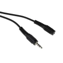 RS PRO Male 3.5 mm Stereo Jack to Female 3.5 mm Stereo Jack Auxiliary Cable, Black, 2 m 742-4557