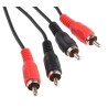 RS PRO Male Phono to Male Phono Auxiliary Cable Black 2 m 742-4573