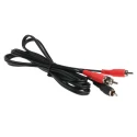 RS PRO Male Phono to Male Phono Auxiliary Cable Black 2 m 742-4573
