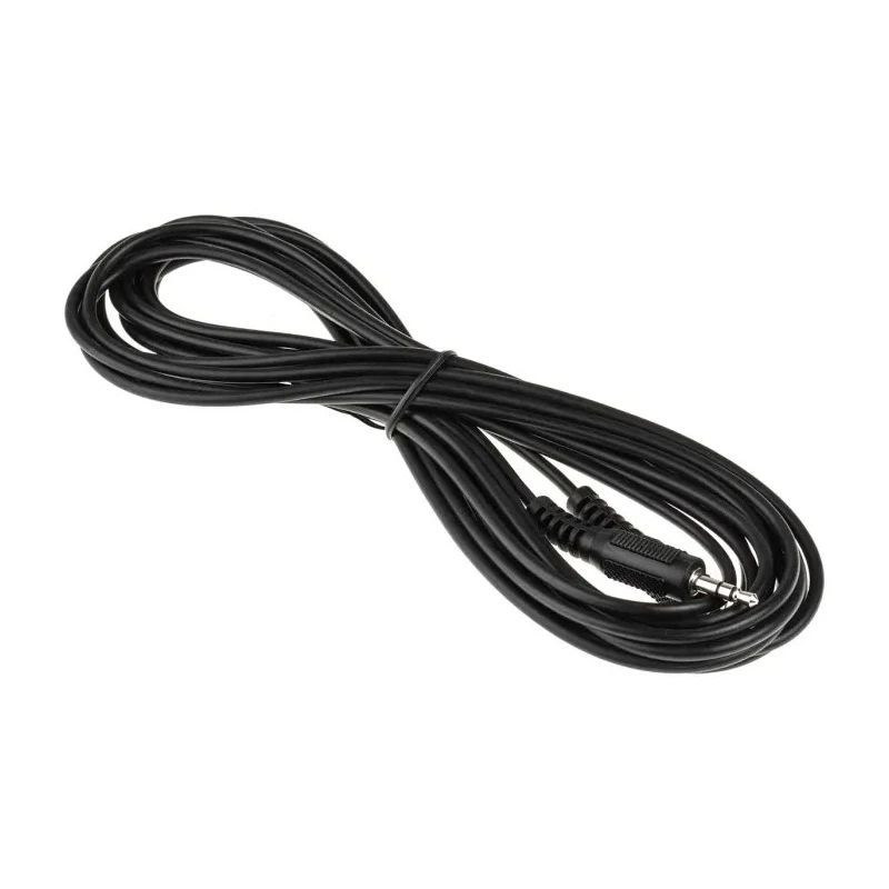RS PRO Male 3.5 mm Stereo Jack to Female 3.5 mm Stereo Jack Auxiliary Cable Black 5 m 742-4560