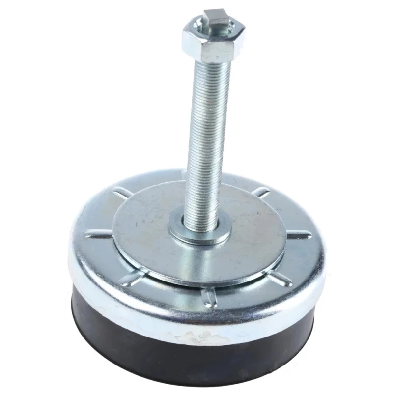Fivilevel M16 Thread Size 120 mm Thread Length Adjustable Foot Zinc Plated Steel Base 120 mm Diameter 1000 daN ZAL12040V120