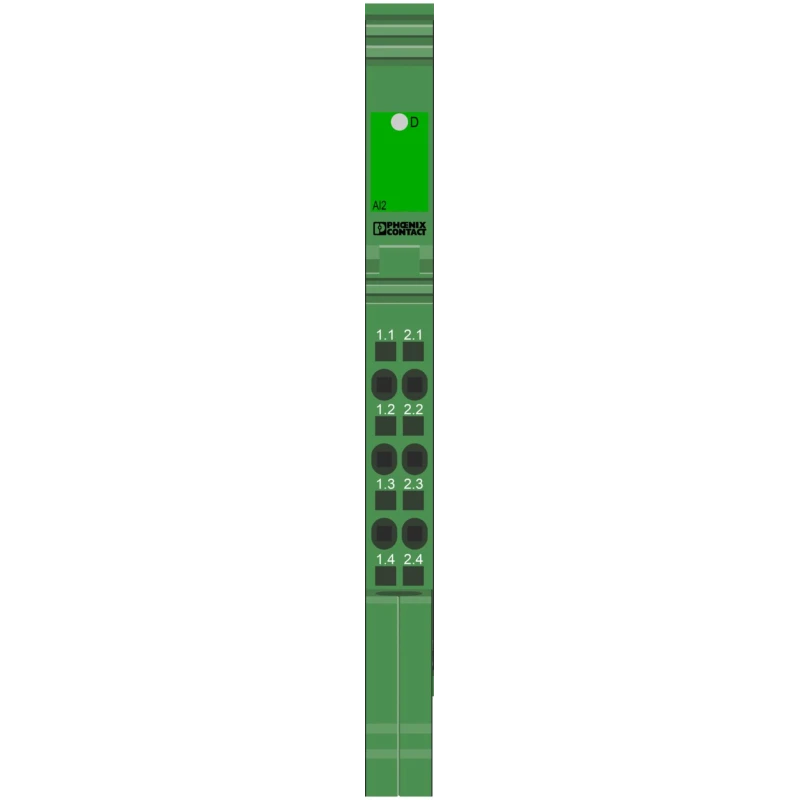 Phoenix Contact Analogue Module for use with Inline Station I/O Module 2 Inputs DIN Rail Mount 2861302