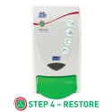 SCJ Professional Wall Mounted Soap Dispenser 1 L Manual Antibacterial Plastic Green White RES1LDS 1