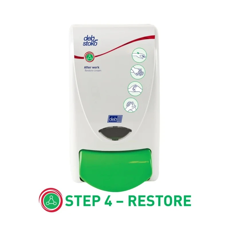 SCJ Professional Wall Mounted Soap Dispenser 1 L Manual Antibacterial Plastic Green White RES1LDS 1
