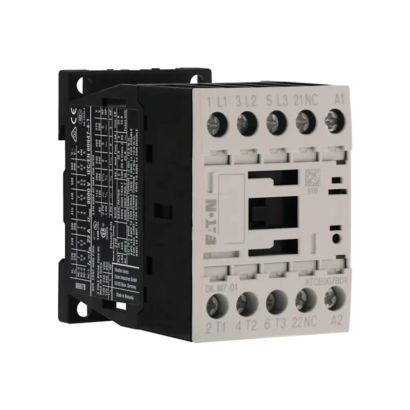 Eaton DILM Series 3-Pole Contactor with 400V AC Coil Voltage, 7 A Current, 3 kW Power 276587 DILM7-01(400V50HZ,440V60HZ)