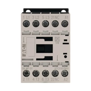 Eaton DILM Series Contactor 24V AC Coil, 3-Pole, 7 A Contact Current, 3 kW Power Rating, 400V AC 276572 DILM7-01(24V50HZ)