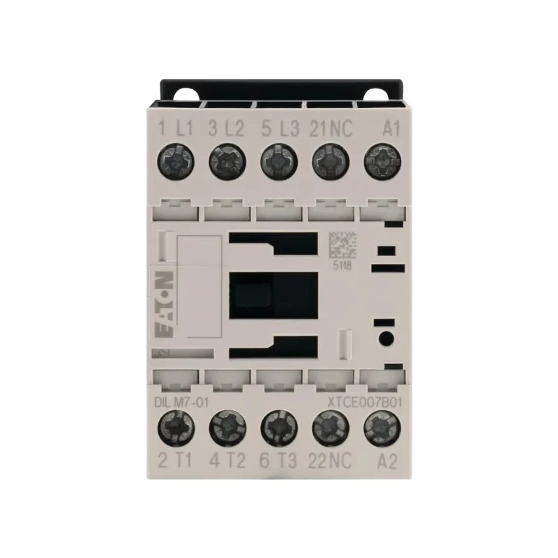 Eaton DILM Series Contactor 24V AC Coil, 3-Pole, 7 A Contact Current, 3 kW Power Rating, 400V AC 276572 DILM7-01(24V50HZ)