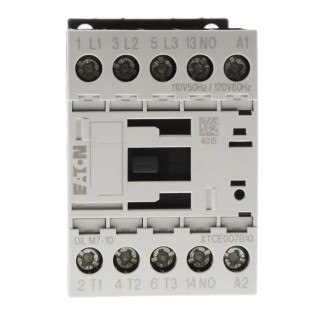 Eaton DILM Contactor 3-Pole 7 A 3 kW Motor Control DIN Rail Mount 110V AC Coil 276547 DILM7-10(110V50HZ,120V60HZ)