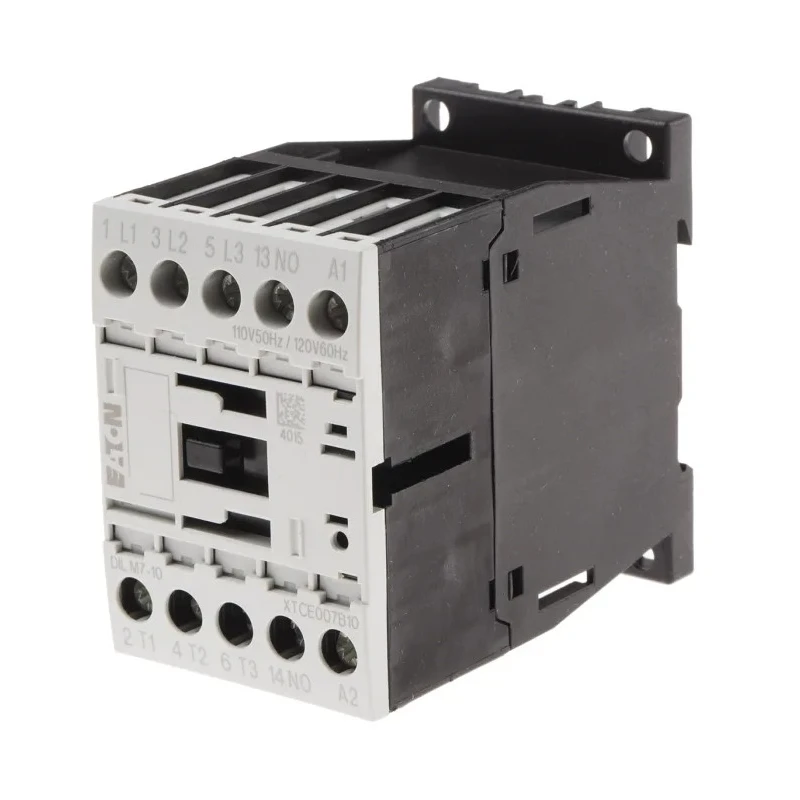 Eaton DILM Contactor 3-Pole 7 A 3 kW Motor Control DIN Rail Mount 110V AC Coil 276547 DILM7-10(110V50HZ,120V60HZ)