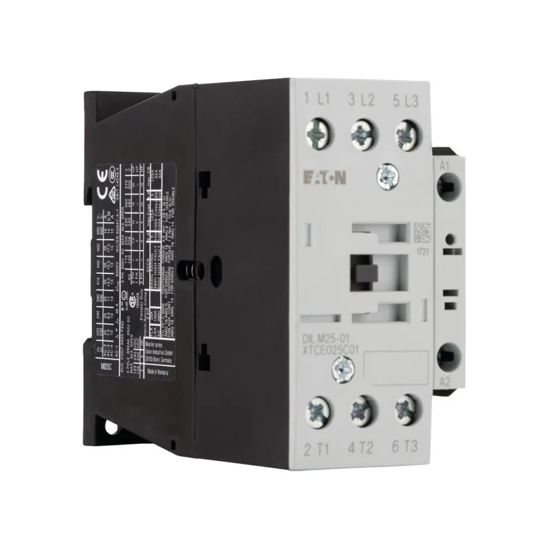 Eaton DILM Contactor, 24V DC Coil, 3-Pole, 25 A, 11 kW Power Rating, 400V AC Contact Voltage, DIN 277178 DILM25-01(RDC24)