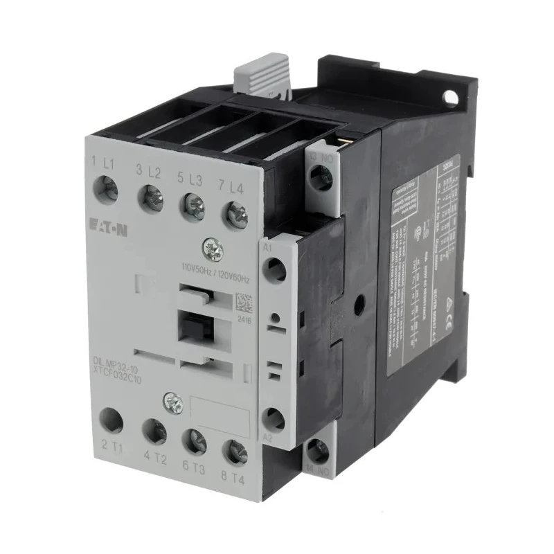 Eaton Contactors 4-Pole Contactor with 110V AC Coil, 32 A, 7.5 kW Power Rating, DIN 109790 DILMP32-10(110V50HZ,120V60HZ)
