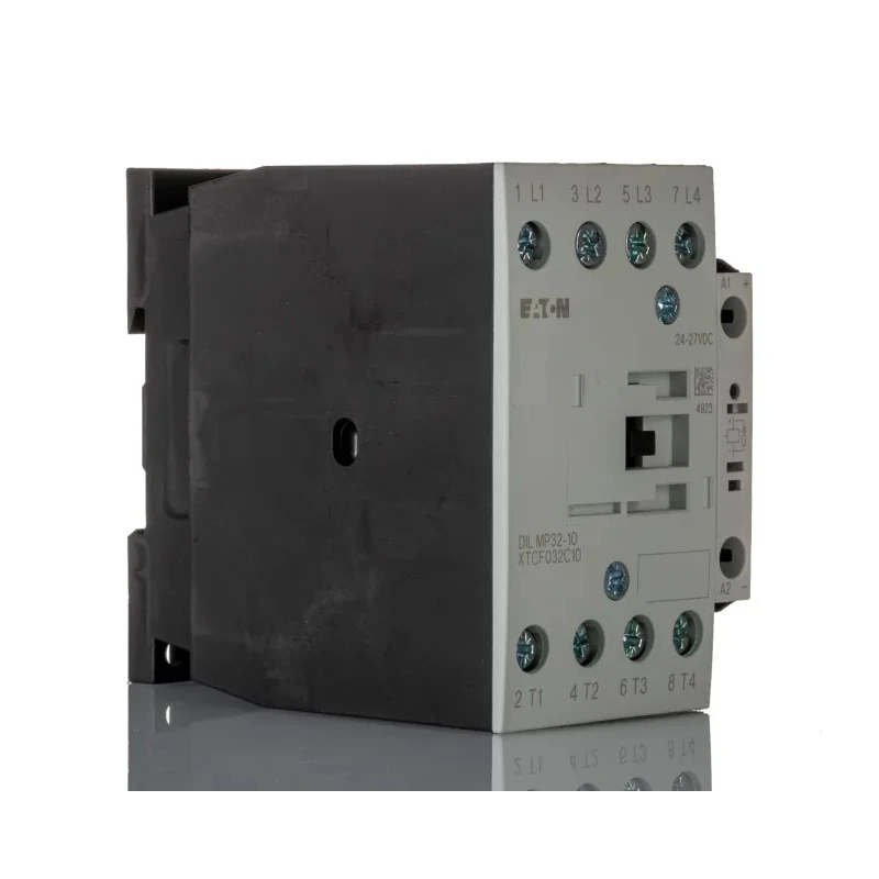 Eaton DILM 4-Pole Contactor 24V DC Coil, 32A Contact Current, 7.5 kW Power, DIN Rail Mount 109811 DILMP32-10(RDC24)