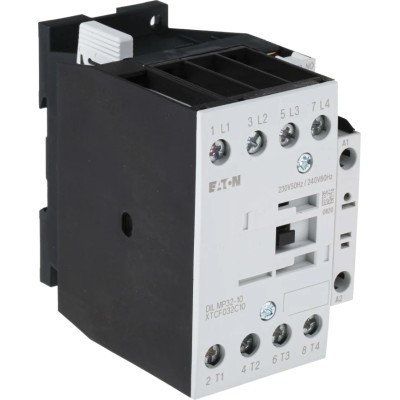 Eaton DILM Contactor 4-Pole, 32 A, 7.5 kW, 230V AC Coil, 4 NO, 400V AC 109797 DILMP32-10(230V50HZ,240V60HZ)