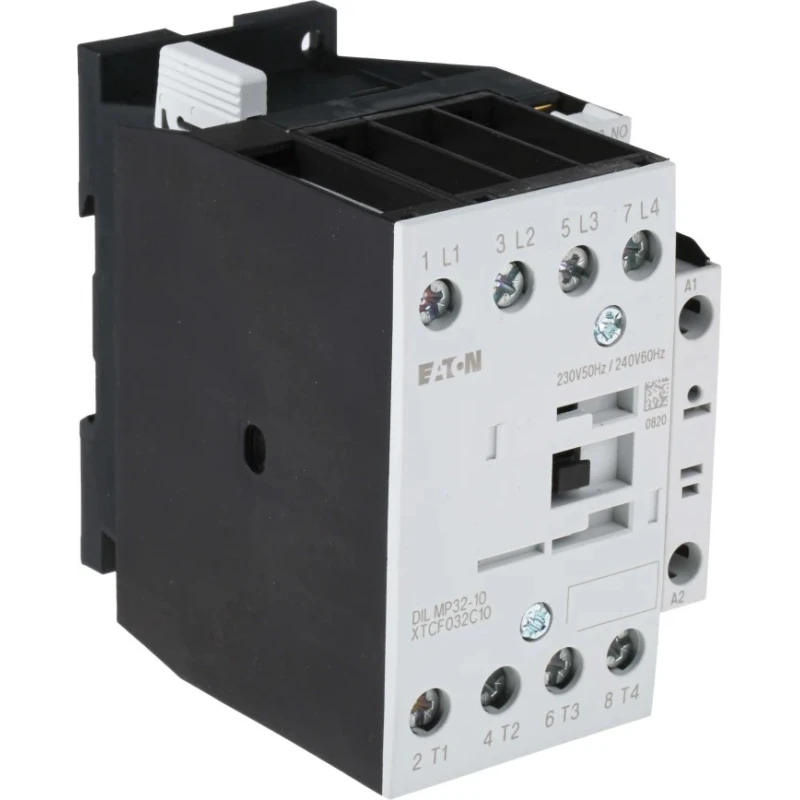 Eaton DILM Contactor 4-Pole, 32 A, 7.5 kW, 230V AC Coil, 4 NO, 400V AC 109797 DILMP32-10(230V50HZ,240V60HZ)