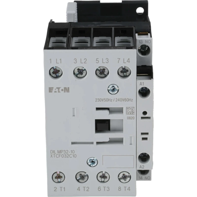 Eaton DILM Contactor 4-Pole, 32 A, 7.5 kW, 230V AC Coil, 4 NO, 400V AC 109797 DILMP32-10(230V50HZ,240V60HZ)