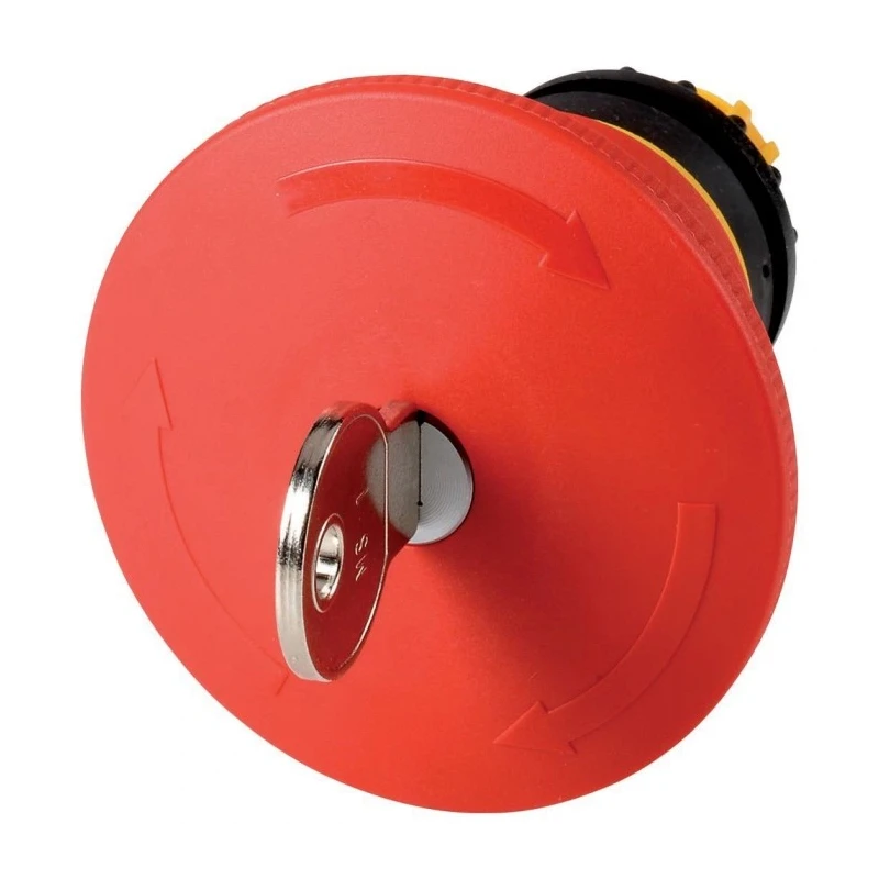 Eaton RMQ-Titan Series Latching Emergency Stop Push Button Base Fixing Front Fixing 22.5 mm Cutout 121469 M22-PVS60P-MS1