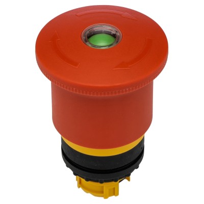 Eaton RMQ Titan M22 Series Latching Emergency Stop Push Button, Base and Front Fixing, 22 mm Cutout 121463 M22-PVT45P-MPI