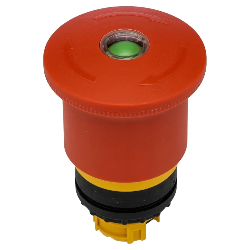 Eaton RMQ Titan M22 Series Latching Emergency Stop Push Button, Base and Front Fixing, 22 mm Cutout 121463 M22-PVT45P-MPI