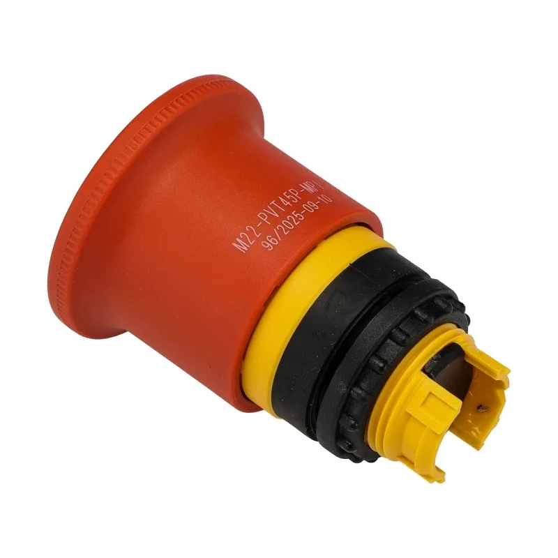 Eaton RMQ Titan M22 Series Latching Emergency Stop Push Button, Base and Front Fixing, 22 mm Cutout 121463 M22-PVT45P-MPI