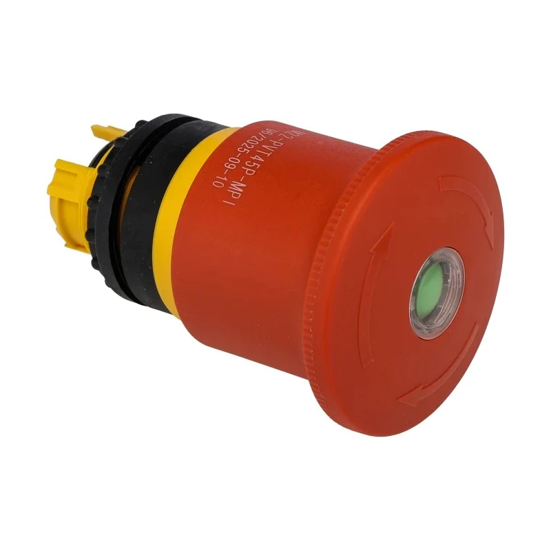 Eaton RMQ Titan M22 Series Latching Emergency Stop Push Button, Base and Front Fixing, 22 mm Cutout 121463 M22-PVT45P-MPI