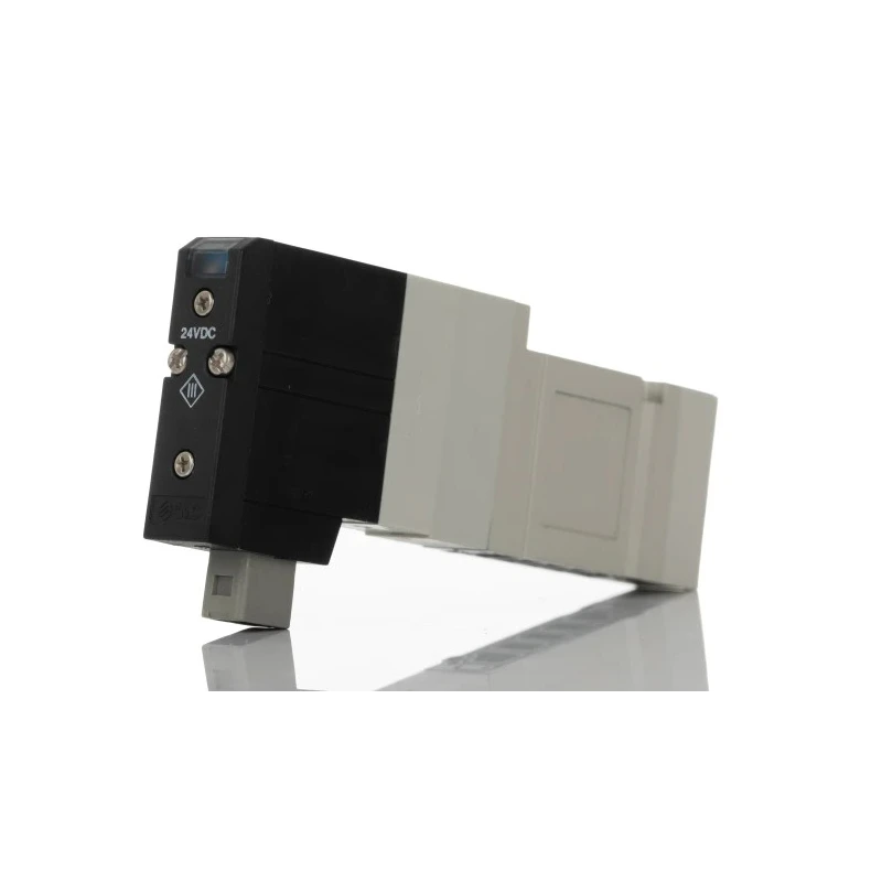 SMC Pneumatic Solenoid Valve 5-Port Base Mount Die Cast Zinc Body 24V DC 0.7 MPa SV1000
