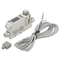 SMC PFM Series Integrated Display Flow Switch for Air 1L/min Min, 50L/min Max, Polybutylene Terephthalate PFM750S-C8-A-W