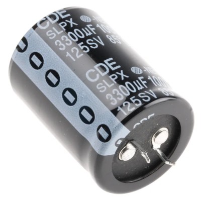 Cornell-Dubilier 3.3 mF 100V Polar Cylindrical Aluminium Electrolytic Capacitor Radial Lead SLPX332M100E7P3