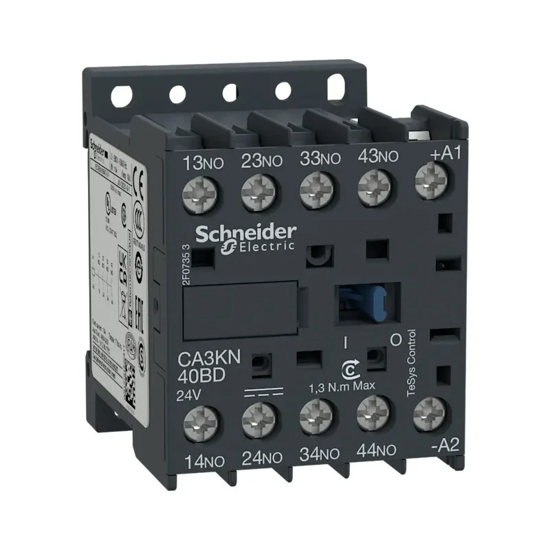 Schneider Electric TeSys CA3KN Contactor, 110V Coil Voltage, 4-Pole, 10A Contact Current, 690V dc, Screw Clamp CA3KN40FD