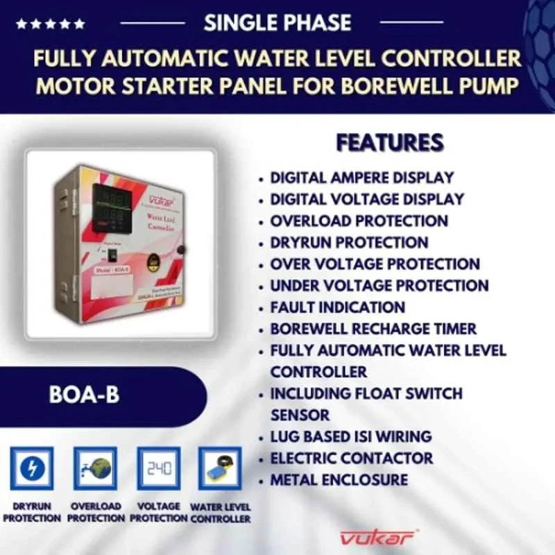 Buy Vukar 1.5HP Water Level Panel with Sensor BOA-B3