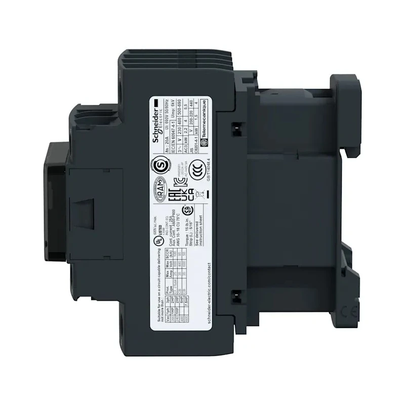Schneider Electric LC1D Contactor, 24V DC Coil, 4-Pole, 20A Resistive Load, 2 NO/2 NC, 690V AC/DC LC1D098BD