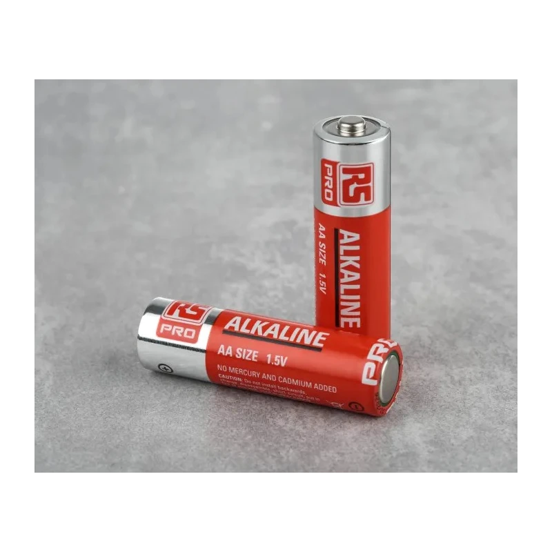 RS PRO Alkaline AA Battery 1.5 V 2.4Ah Non-Rechargeable Standard Termination Pack of 12 744-2199