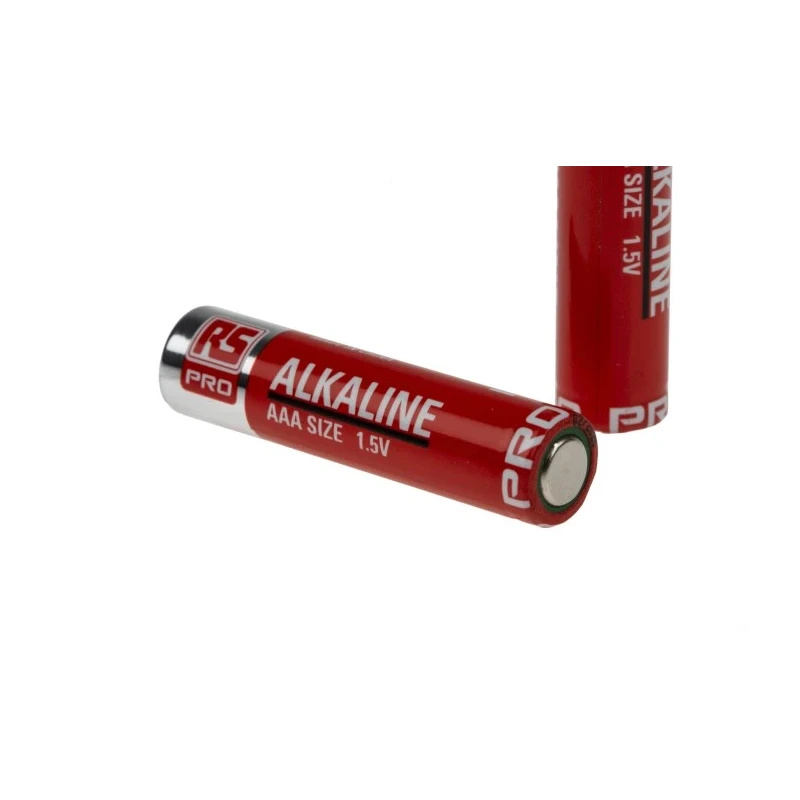 RS PRO Alkaline AAA Battery 1.5 V Pack of 12 LR03 2.4Ah Non-Rechargeable 10.5 x 44.5 mm 744-2209