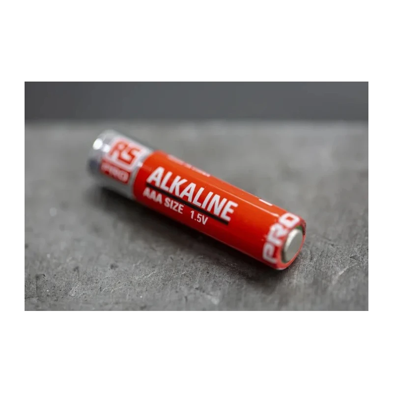 RS PRO Alkaline AAA Battery 1.5 V Pack of 12 LR03 2.4Ah Non-Rechargeable 10.5 x 44.5 mm 744-2209