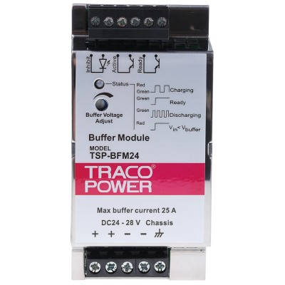 TRACOPOWER Buffer Module 600W Power Rating, 110mm Length, DIN Rail Mount, CE Certified TSP-BFM24