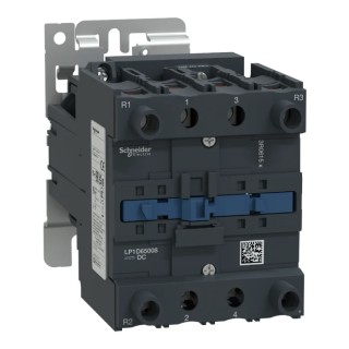 Schneider Electric LP1D Contactor, 24V DC Coil, 4-Pole, 80A, 2 NO/2 NC, 690V AC/DC LP1D65008BD