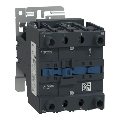 Schneider Electric LP1D Contactor, 24V DC Coil, 4-Pole, 80A, 2 NO/2 NC, 690V AC/DC LP1D65008BD