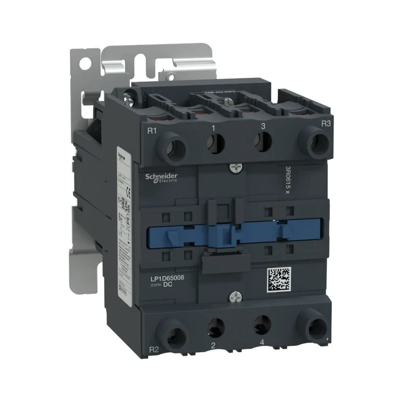 Schneider Electric LP1D Contactor, 24V DC Coil, 4-Pole, 80A, 2 NO/2 NC, 690V AC/DC LP1D65008BD