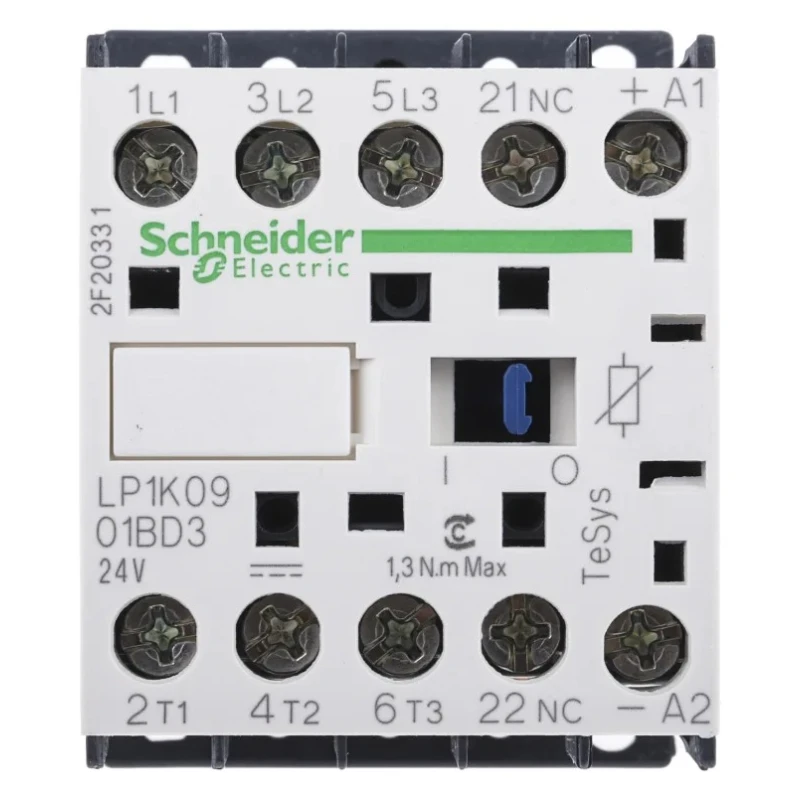 Schneider Electric LP1K Contactor, 24V DC Coil, 3-Pole, 9 A, 3 NO, 690V AC LP1K0901BD3